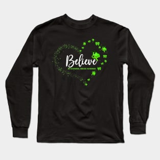 Mitochondrial Disease Awareness Butterfly Believe Long Sleeve T-Shirt